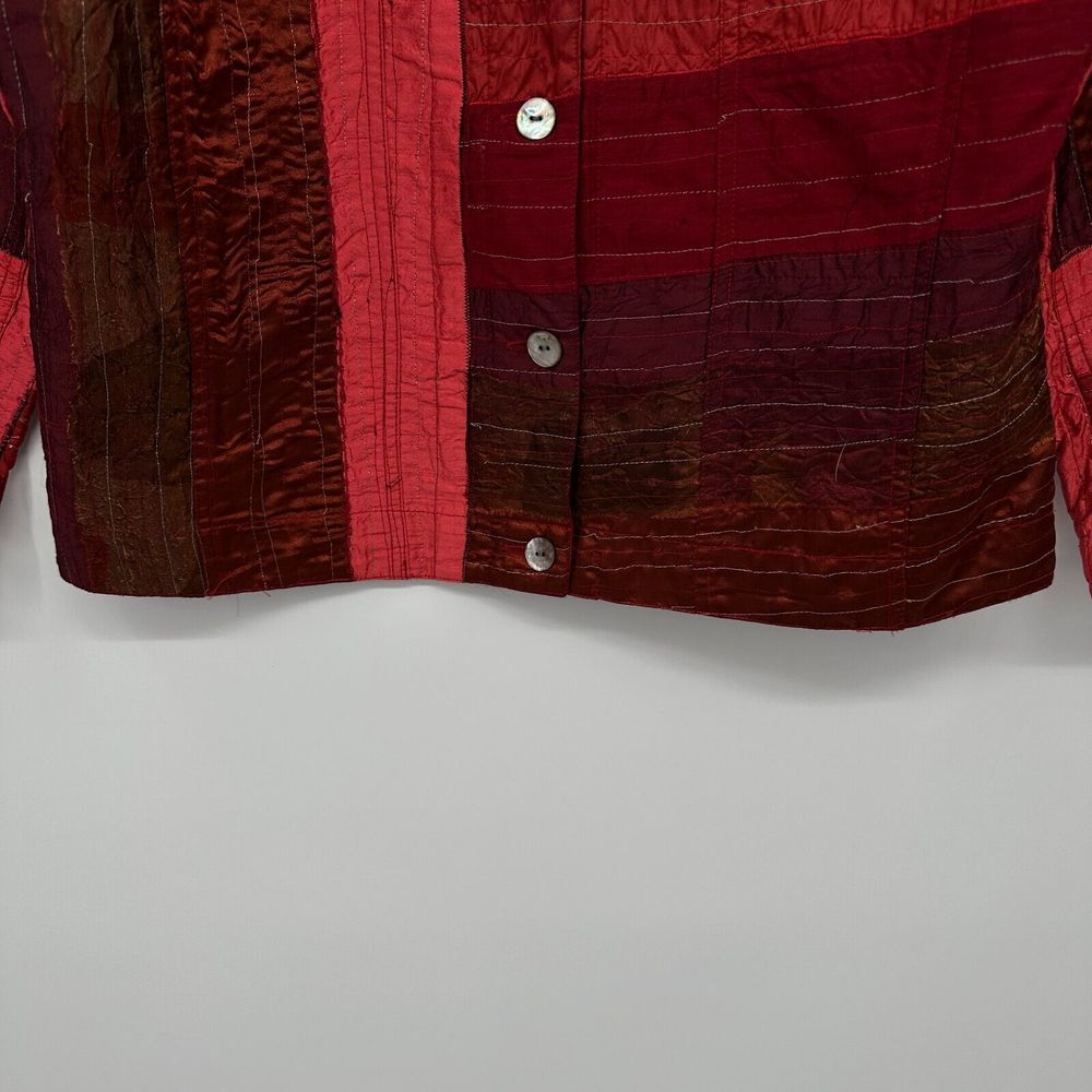 Vintage Multiples Jacket Quilted Patchwork Size L… - image 5